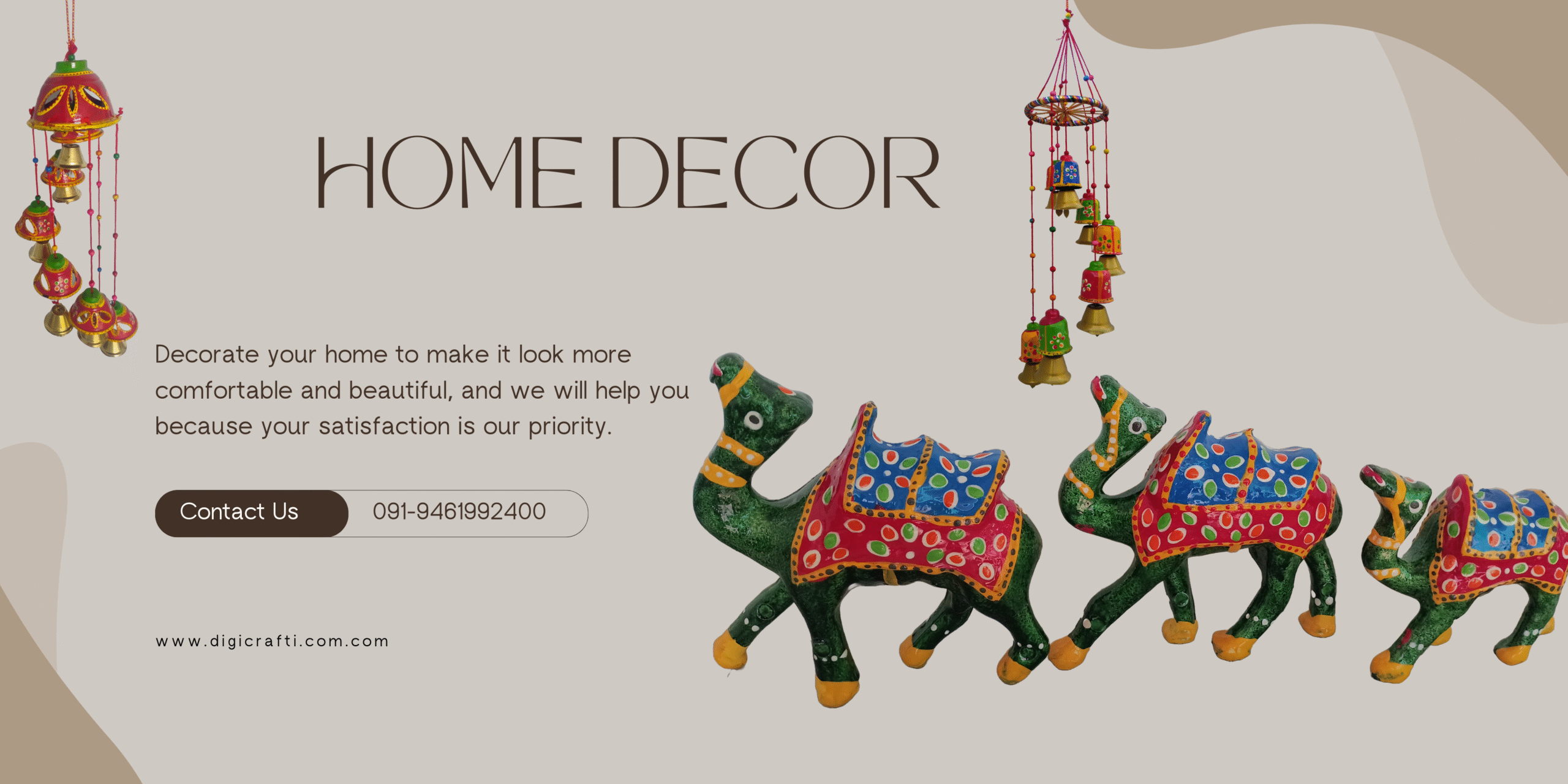 Brown Minimalist Home Decoration Banner (1)