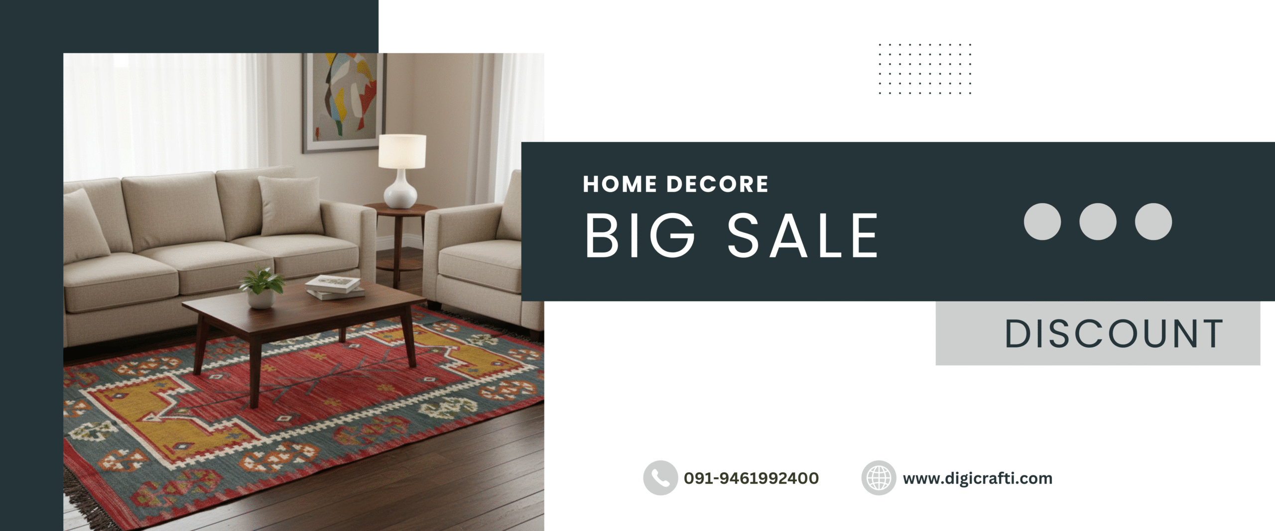 White and Navy Clean Graphic Furniture and Decor Banner (1)