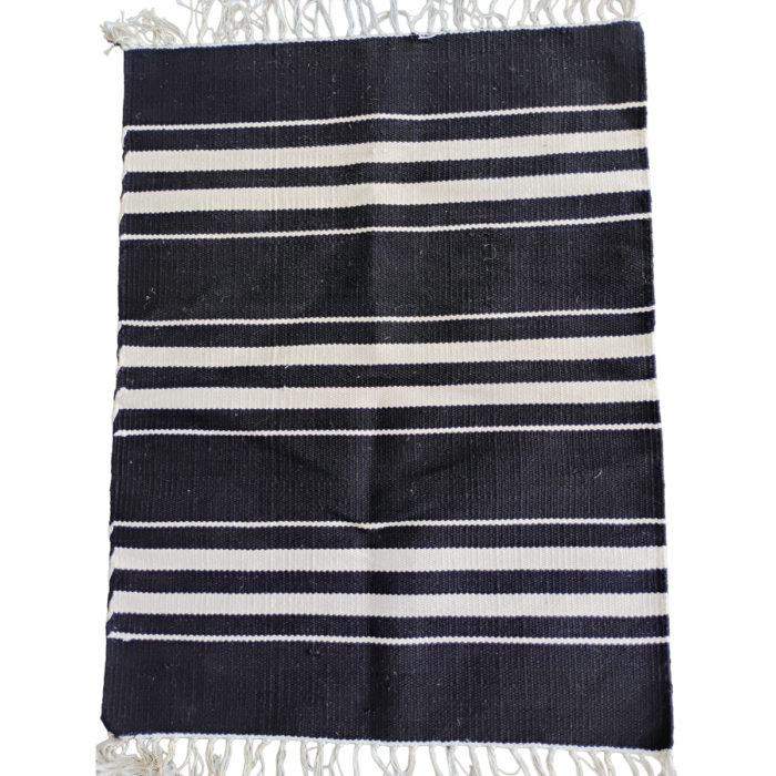 Handmade Cotton Rug (2x3 ft) – Soft, Warm & Washable | Durable Striped Cotton Mat for Entryway, Bedroom, Yoga & Meditation